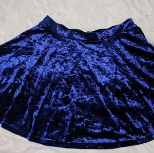 Blue velvet forever 21 Skater Skirt! 90's style!